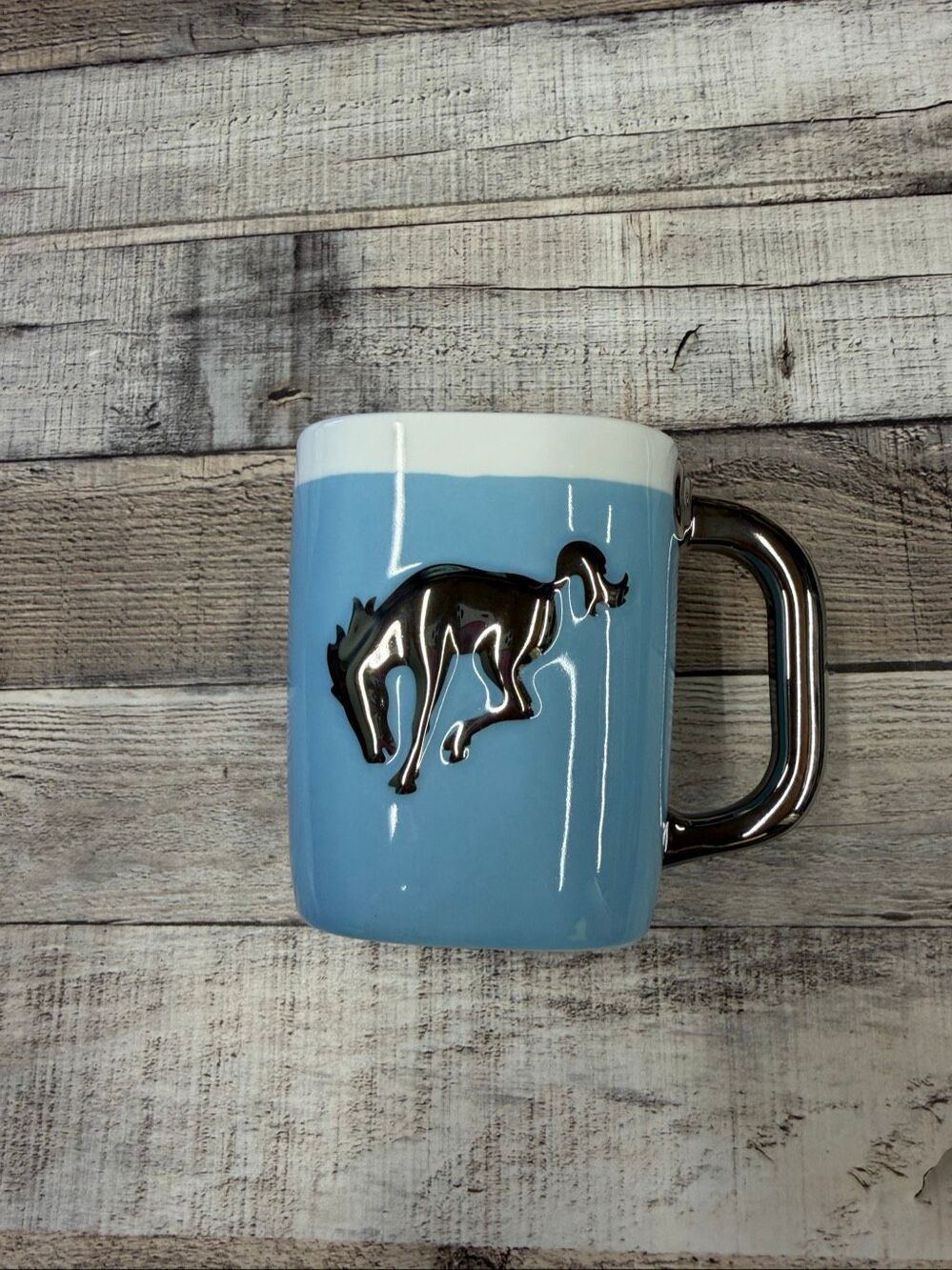 Ford Bronco Rare Limited Edition Robin Egg Blue Retro 14 Oz Ceramic Coffee Mug